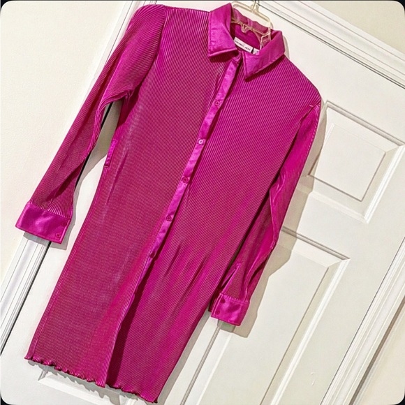 Sincerely Jules Fuchsia Pleated Dress - Picture 3 of 13
